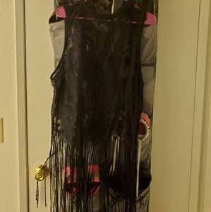 Black Fringe Top
